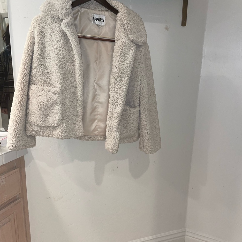 Off White Apparis Teddy Bear Coat